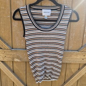 Industry Women's Striped Tank Top - Black, White, Brown